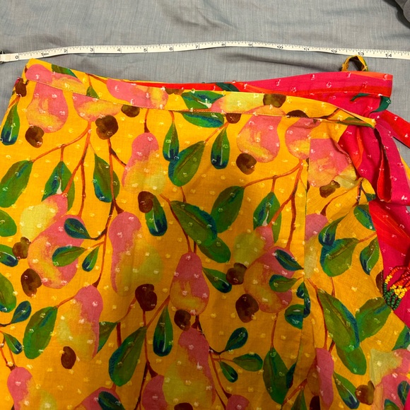 *Farm Rio* Mixed Print Wrap Skirt with Ruffle Hem, XS - Picture 9 of 11